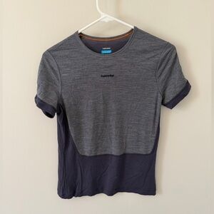 Icebreaker Women’s 125 ZoneKnit Short Sleeve Top Size Small Wool Lyocell Gray